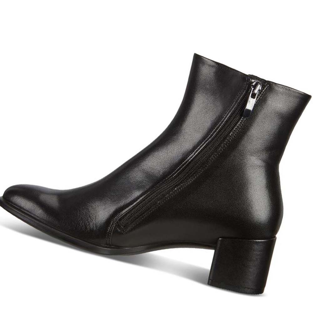 Women's Ecco Shape 35 Block Zippered Ankle Dress Shoes Black | Canada 106AHK